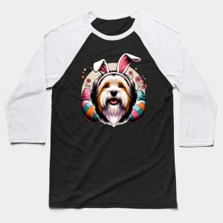 Tibetan Terrier Celebrates Easter with Joyful Spirit Baseball T-Shirt